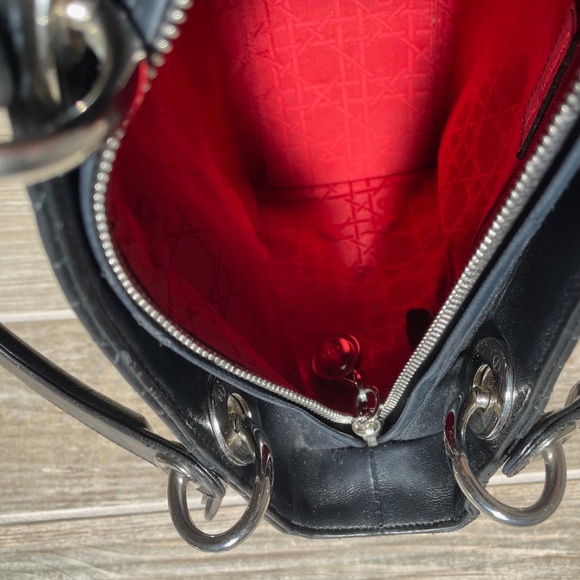 CHRISTIAN DIOR Black Medium Cannage Lady Dior Bag - Picture 12 of 15